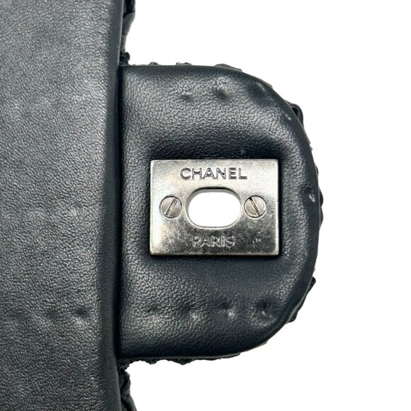 CHANEL CC Mark Logo Shoulder Bag Crossbody Turnlock Chain Leather Black [105803] - Picture 11 of 14